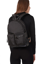 Czarny plecak miejski z dwiema zewnętrznymi kieszeniami na suwak GARD 8011338 zdjęcie №6