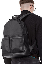 Schwarzer City-Rucksack mit zwei Außentaschen mit Reißverschluss GARD 8011338 Foto №7