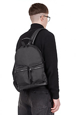 Black city backpack with two external zip pockets GARD 8011338 photo №9