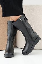 Women's leather winter boots black  2505339 photo №6