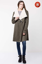 Sheepskin coat AMELIE with a wide turn-down collar made of artificial sheepskin Garne 3032339 photo №1
