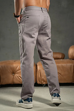 Мужские прямые штаны из коттона Jeans Casual Серые Teamv 8034339 фото №6