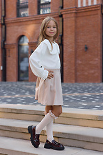 Hellbeige Kinderkniestrümpfe mit Bandrüsche M-SOCKS 2040340 Foto №5