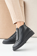 Women's leather winter boots black  2505340 photo №2