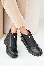 Women's leather winter boots black  2505340 photo №6