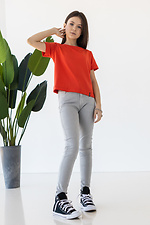 High waist gray skinny jeans for spring  4014340 photo №1
