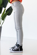 Szare jeansy skinny z wysokim stanem na wiosnę  4014340 zdjęcie №3