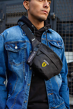Чоловіча Сумка Бананка Барсетка Через Плече з Принтом Ferrari Black Without 8055340 фото №2