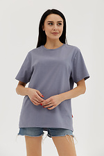 Gray oversized cotton T-shirt for girls GEN 8000341 photo №1