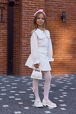 Durchbrochene rosa Kinderstrumpfhose mit Schleife M-SOCKS 2040342 Foto №4