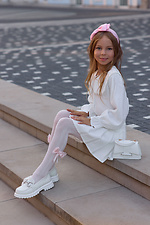 Children's openwork pink tights with a bow M-SOCKS 2040342 photo №5