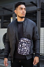 Printed messenger bag with external pocket Without 8048342 photo №1