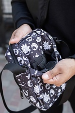 Printed messenger bag with external pocket Without 8048342 photo №4