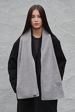 Women's gray fleece scarf Without 8049342 photo №4