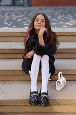 Durchbrochene weiße Kinderstrumpfhose mit Schleife M-SOCKS 2040343 Foto №6