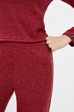 Клешные трикотажные брюки VESNA-H красного цвета Garne 3037343 фото №4