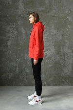 Women's red windbreaker jacket with large pockets and hood GARD 8038343 photo №3