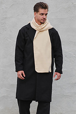 Men's fleece scarf of beige color Without 8049343 photo №2