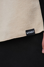 Men's fleece scarf of beige color Without 8049343 photo №5