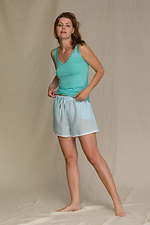 Summer cotton pajamas with shorts and a tank top Key 2026344 photo №1