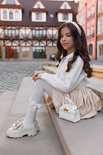 Children's fishnet tights with a bow M-SOCKS 2040344 photo №2