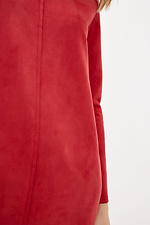Офісна сукня міді TIA з червоною еко-замші Garne 3037344 фото №4