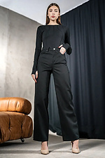 Women's Jeans-Cotton Trousers Straight Teamv Wide Black Teamv 8034344 photo №4