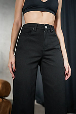 Women's Jeans-Cotton Trousers Straight Teamv Wide Black Teamv 8034344 photo №7