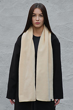 Women's beige fleece scarf Without 8049344 photo №4