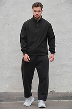 Men's windproof sweatshirt of black color Without 8049346 photo №2