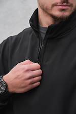 Men's windproof sweatshirt of black color Without 8049346 photo №6
