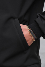 Men's windproof sweatshirt of black color Without 8049346 photo №7