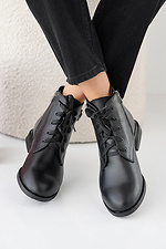Women's spring-autumn black leather boots  2505347 photo №6