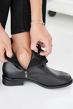 Women's spring-autumn black leather boots  2505347 photo №8