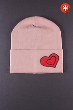 Warm children's knitted hat with fleece lining Garne 3500347 photo №1