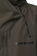 Чоловічий анорак з плащівки на мембрані кольору хакі TUR WEAR 8037347 фото №9