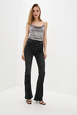 High Rise Black Flare Jeans  4009348 photo №2