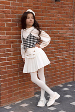 Children's milky microfiber tights 140 den M-SOCKS 2040349 photo №5
