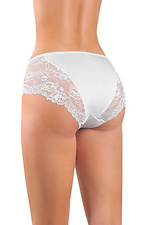 High-rise cotton panties white with lace ORO 4026349 photo №2