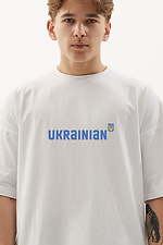 Oversized cotton T-shirt with patriotic slogan GEN 9000349 photo №2