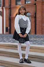 Durchbrochene weiße Kinderstrumpfhose aus Mikrofaser 140 den M-SOCKS 2040350 Foto №5