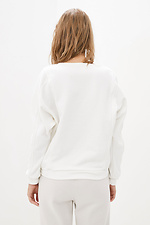 JESSY weißes Jersey-Sweatshirt im sportlichen Stil Garne 3037350 Foto №3