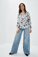Штапельная блуза SOFI в ретро-стиле с длинными рукавами и воланом на спине Garne 3038350 фото №2