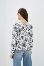 Штапельная блуза SOFI в ретро-стиле с длинными рукавами и воланом на спине Garne 3038350 фото №3