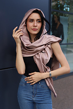 Satin scarf "PLATOK" beige Garne 3041350 photo №1