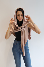Satin scarf "PLATOK" beige Garne 3041350 photo №6