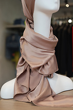 Satin scarf "PLATOK" beige Garne 3041350 photo №8