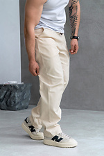 Herren Casual gerade Hose beige Teamv 8034350 Foto №4