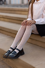 Children's white fishnet tights M-SOCKS 2040351 photo №4