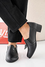 Women's spring-autumn black leather shoes  2505351 photo №7